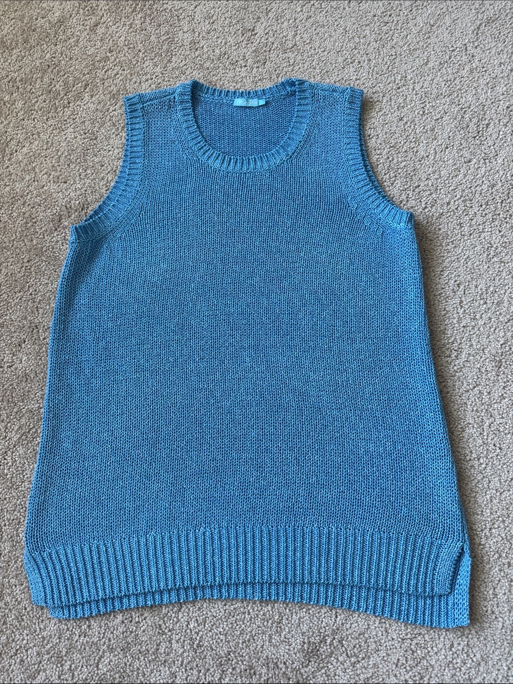 J. McLaughlin Blue Sweater Knit Tank Top